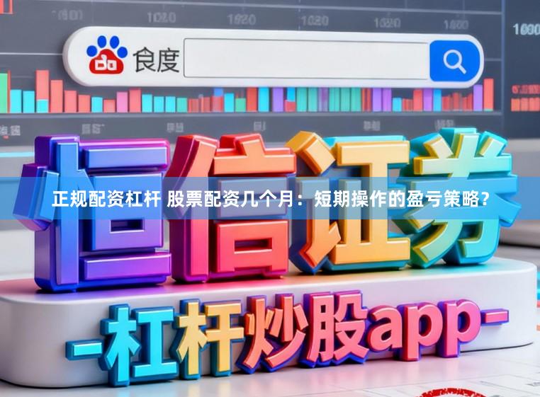 正规配资杠杆 股票配资几个月：短期操作的盈亏策略？
